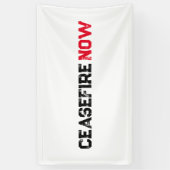 Banderoles Cessez le feu maintenant noir rouge blanc grunge t (Vertical)
