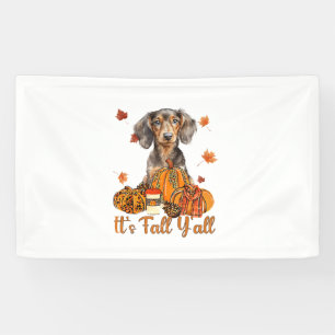 Banderoles C'Est Automne Y'all Dachshund Chien Automne Écharp
