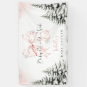 Banderoles C'est Froid Dehors Fête Baby Shower Arc Rose (Vertical)