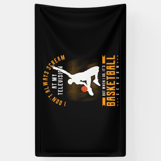 Banderoles C'Est La Saison Du Basket (Vertical)