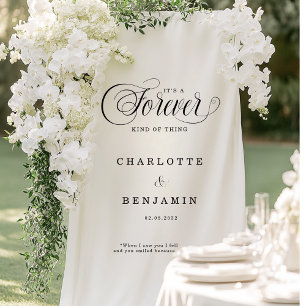 Banderoles C'est pour toujours - Bienvenue à votre mariage