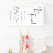 Banderoles C'est Twins Modern Script Baby shower (En situation)