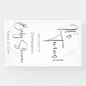 Banderoles C'est Twins Modern Script Baby shower (Horizontal)