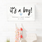 Banderoles c'est un baby shower bleu simple de coeur de (En situation)