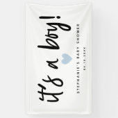 Banderoles c'est un baby shower bleu simple de coeur de (Vertical)