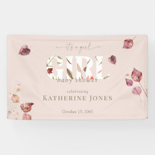 Banderoles C'est un Baby shower d'automne pour filles blanche