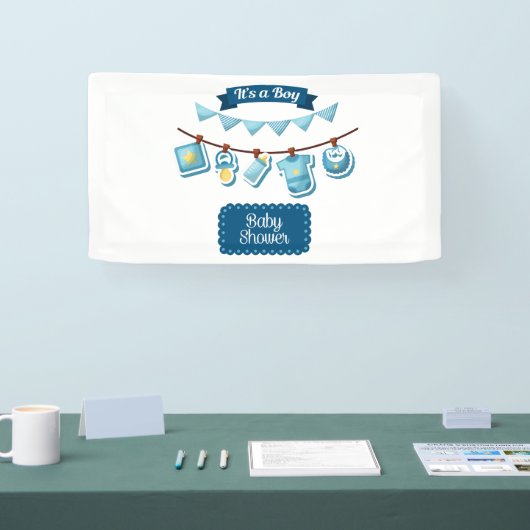 Banderoles C'est un Baby shower garçon 1.6x3 Vinyl Banner (Salon professionnel)