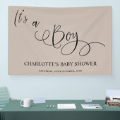 Banderoles C'est un garçon ! Baby shower de calligraphie mini (Salon professionnel)