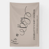 Banderoles C'est un garçon ! Baby shower de calligraphie mini (Verticale)