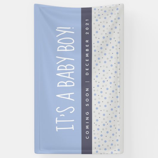 Banderoles C'est un Garçon Bleu clair Bébé Révélation de genr (Vertical)