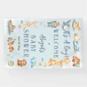 Banderoles C'est un garçon en bois | Baby shower de jouets en (Horizontal)