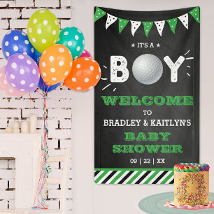 Banderoles C'est un garçon ! Golf Accueil Baby shower à thème