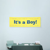Banderoles C'est un garçon - Nouveau Faire-part bébé (Salon professionnel)