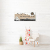 Banderoles C'est une fête de plage heureux Anniversaire Nom (En situation)