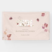 Banderoles C'est une fille Blush Baby shower d'automne II (Horizontal)