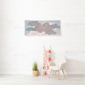 Banderoles c'est une fille souriante nuage rose dans tous les (En situation)