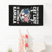 Banderoles Cette dame sans enfant votera l'élection de Kamala (En situation)