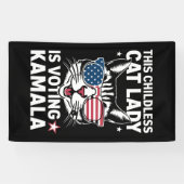 Banderoles Cette dame sans enfant votera l'élection de Kamala (Horizontal)