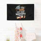 Banderoles Cette fille a obtenu sa maîtrise (En situation)