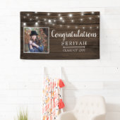 Banderoles Chaîne rustique illumine le bois Graduation (En situation)