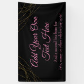 Banderoles Chaînes lumineuses Glittery Gold Ajouter votre pro (Vertical)