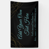 Banderoles Chaînes lumineuses Glittery Gold Ajouter votre pro (Vertical)