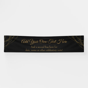 Banderoles Chaînes lumineuses Gold Glittery Ajoutez votre pr