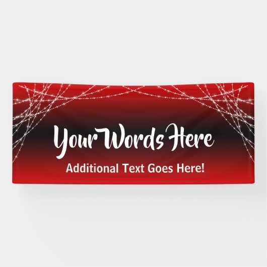 Banderoles Chaînes lumineuses Ombre rouge et noir Ajouter vot (Horizontal)