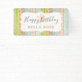 Banderoles Chalet rose rose rose rose bébé fille Joyeux anniv (Insitu)