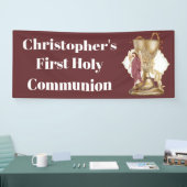 Banderoles Chalice d'or ange perles rosaire catholique (Salon professionnel)