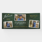 Banderoles Chalkboard Graduate Script 3 Photo Grad Party (Horizontal)