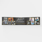 Banderoles Chalkboard Modern Script 10 Photo Graduation Party (Horizontal)
