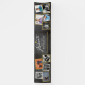 Banderoles Chalkboard Modern Script 10 Photo Graduation Party (Vertical)