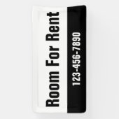 Banderoles Chambre à louer Modèle noir et blanc (Verticale)