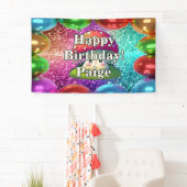 Banderoles Champignons Anniversaire personnalisable (En situation)