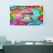 Banderoles Champignons Anniversaire personnalisable (Salon professionnel)