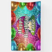 Banderoles Champignons Anniversaire personnalisable (Vertical)