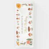 Banderoles Champignons des forêts boisées Anniversaire (Vertical)