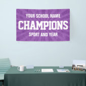 Banderoles Champions pourpres d'équipe de sports d'école (Salon professionnel)