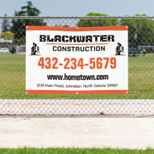 Banderoles Chantier commercial d'une entreprise de constructi