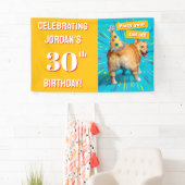 Banderoles Chapeau d'anniversaire Corgi Butt (En situation)