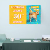 Banderoles Chapeau d'anniversaire Corgi Butt (Salon professionnel)