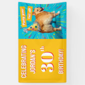 Banderoles Chapeau d'anniversaire Corgi Butt (Vertical)