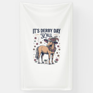 Banderoles Chapeau Floral de Cheval de Derby Day Y’all