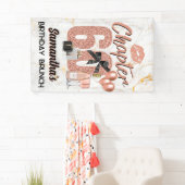 Banderoles Chapitre 60 Rose Or 60e anniversaire Elégant (En situation)