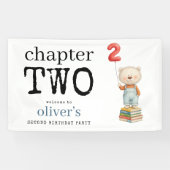 Banderoles Chapter Two Teddy Bear Books Welcome 2nd Birthday (Horizontal)
