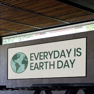 Banderoles Chaque Jour Est Le Jour De La Terre - Vintage Amou