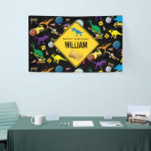 Banderoles Chariots de construction Dinosaures dans l'espace  (Salon professionnel)