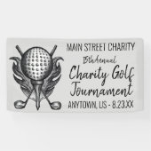 Banderoles Charity Golf Tournoi Ball Tee Clubs Course (Horizontal)