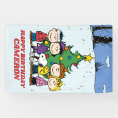 Banderoles Charlie Brown et ses amis Anniversaire d'hiver (Horizontal)